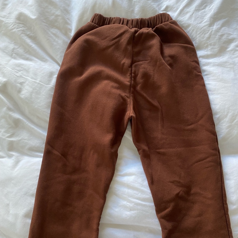 brown zara sweatpants